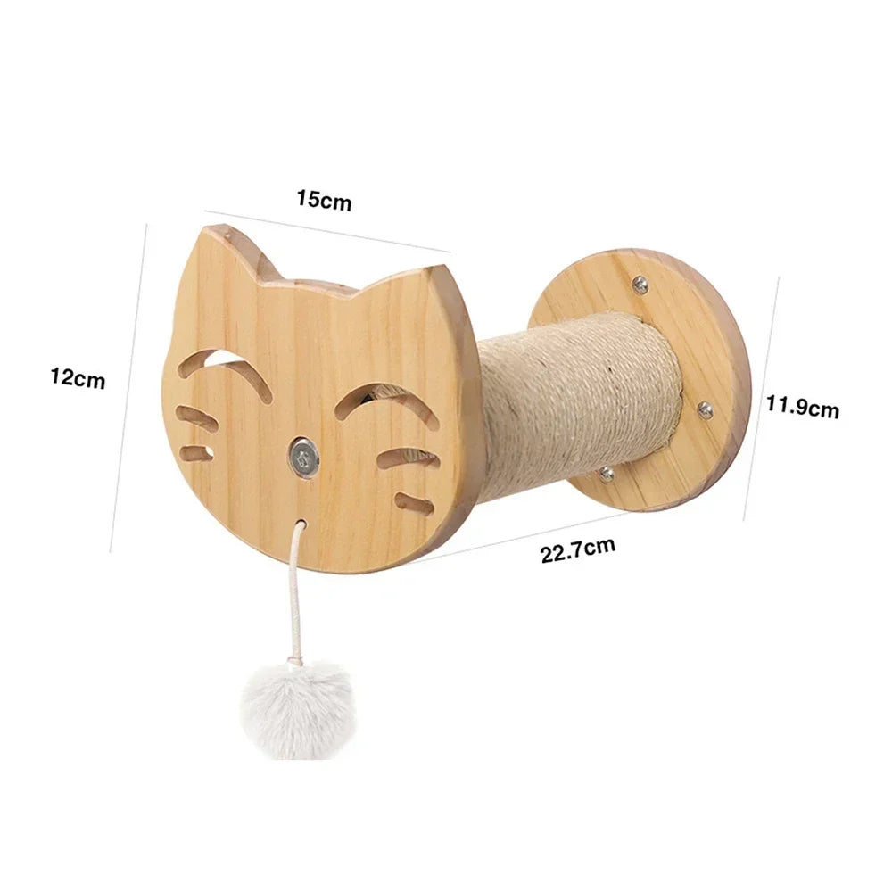 Pont Suspendu Chat CatVenture - Bois Naturel Mural