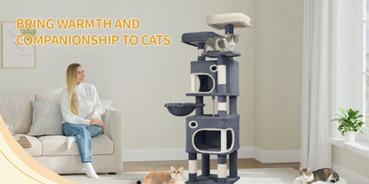 La Tour Nuage : Arbre à Chat XXL 7 Niveaux pour Plusieurs Félins