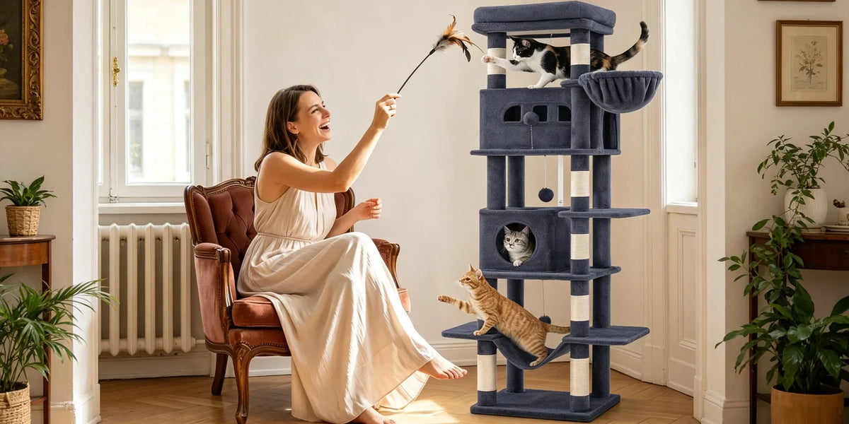 Arbre à Chat XXL Le Grand Camel - Paradis Félin 210cm