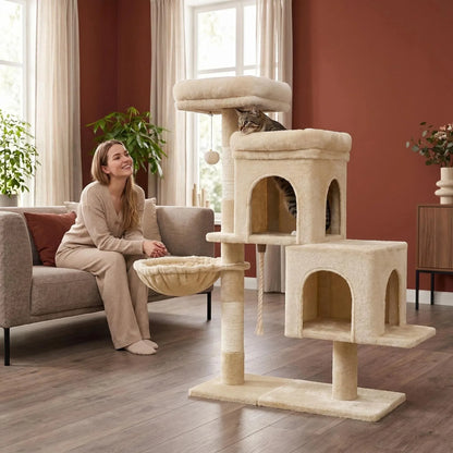 Arbre à Chat Modulable "Le Coin Beige" 95cm