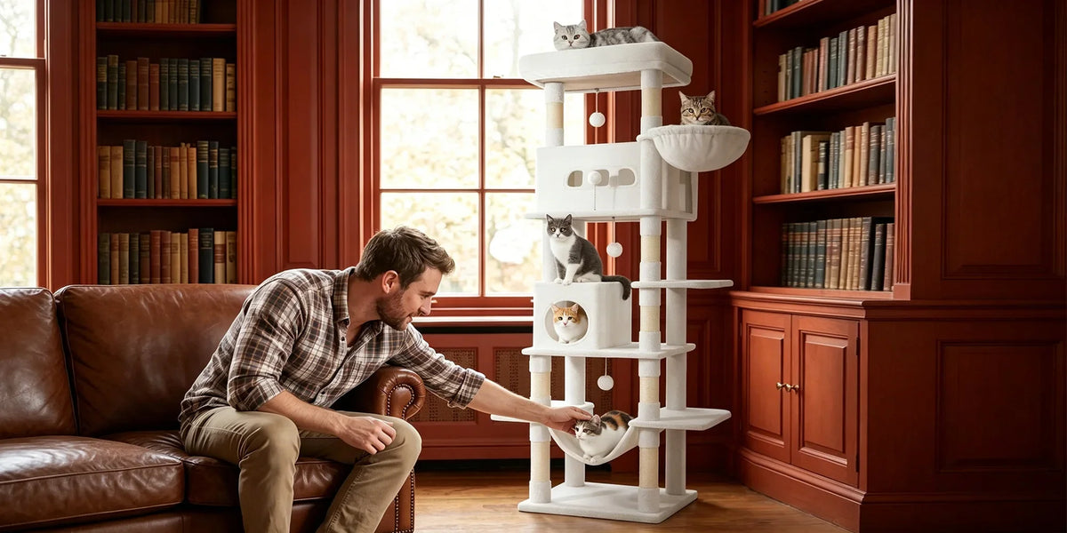 Arbre à Chat XXL Le Grand Camel - Paradis Félin 210cm