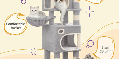 La Tour Nuage : Arbre à Chat XXL 7 Niveaux pour Plusieurs Félins