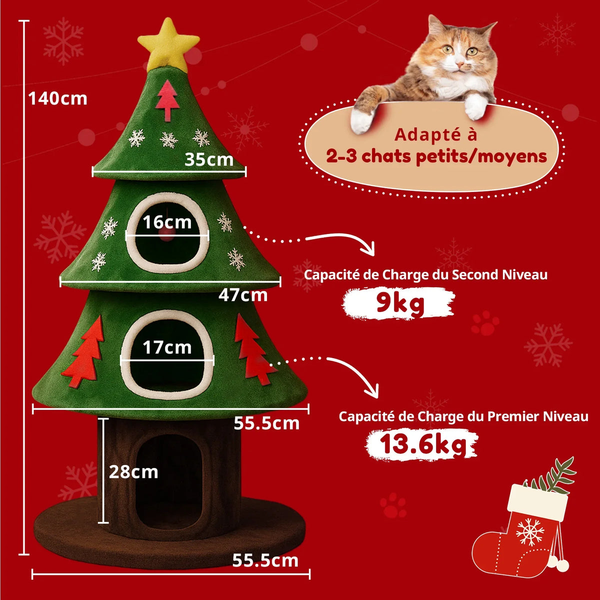 Arbre à Chat "Le Petit Sapin" Design Bois