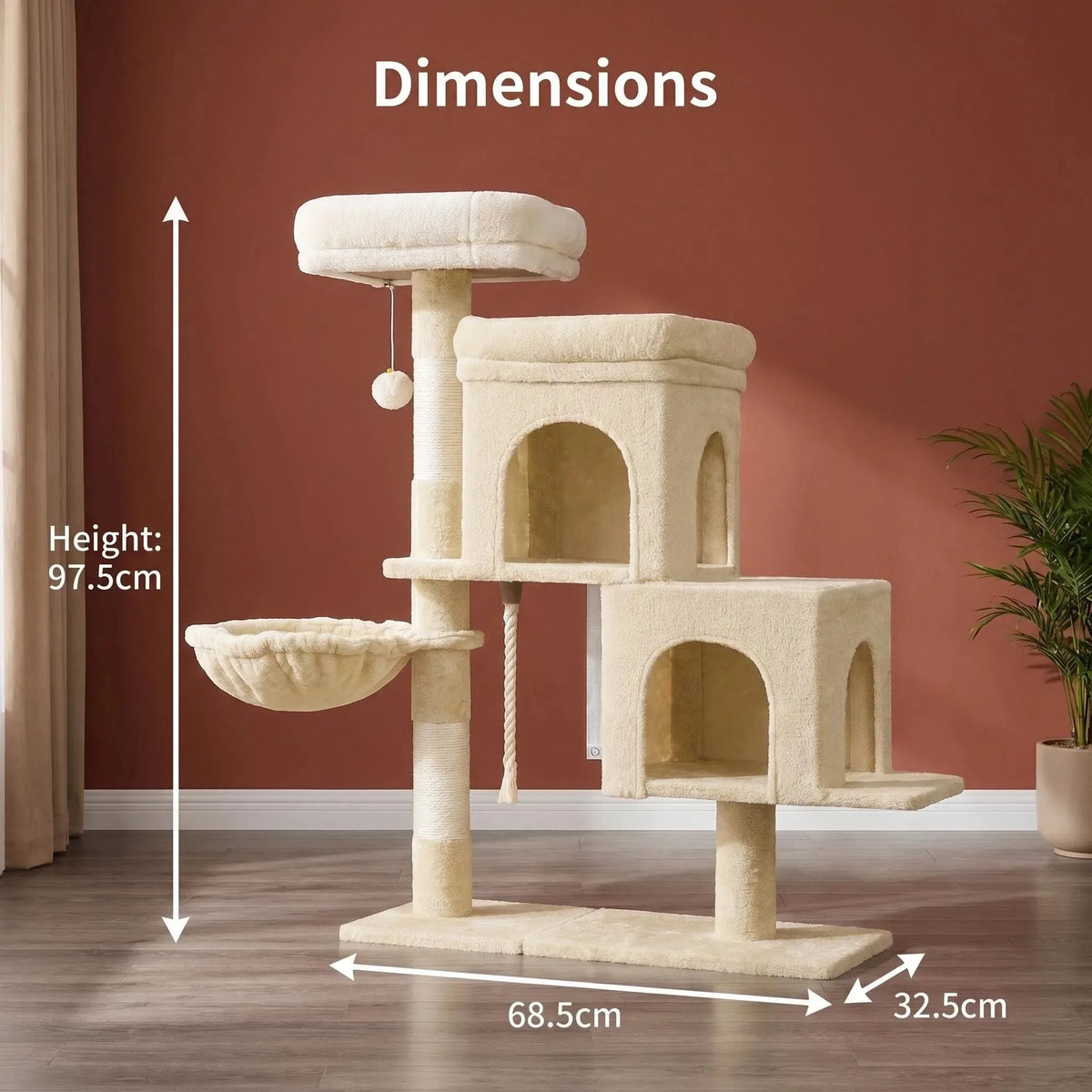 Arbre à Chat Modulable "Le Coin Beige" 95cm