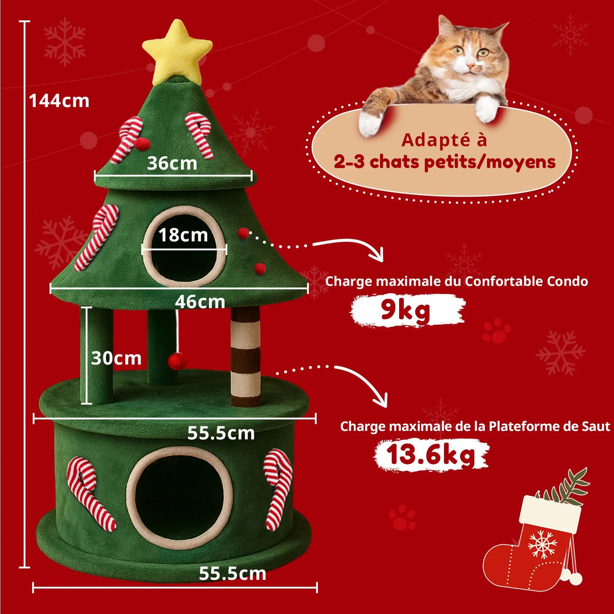 Arbre à Chat "Le Petit Sapin" Design Bois