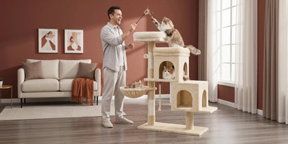 Arbre à Chat Modulable "Le Coin Beige" 95cm