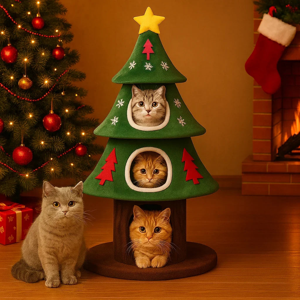 Arbre à Chat "Le Petit Sapin" Design Bois
