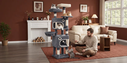 La Tour Nuage : Arbre à Chat XXL 7 Niveaux pour Plusieurs Félins