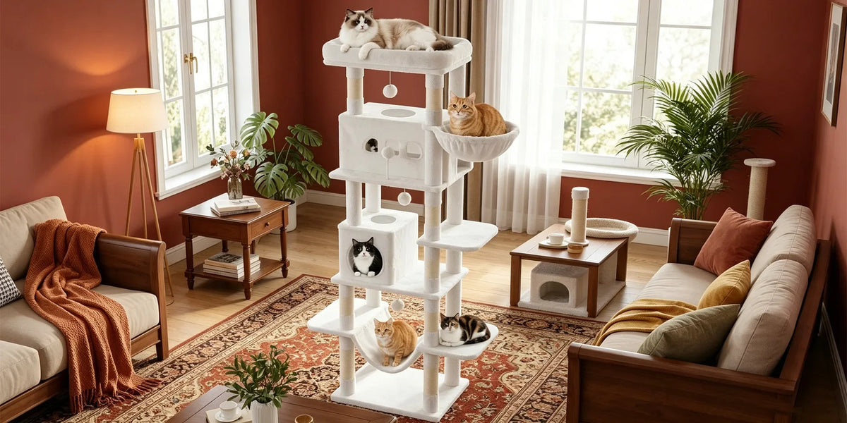 Arbre à Chat XXL Le Grand Camel - Paradis Félin 210cm