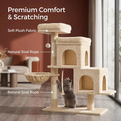 Arbre à Chat Modulable "Le Coin Beige" 95cm