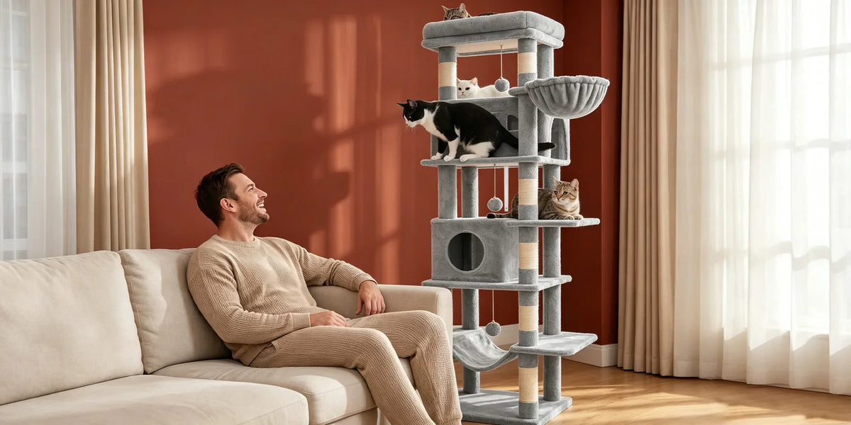 Arbre à Chat XXL Le Grand Camel - Paradis Félin 210cm