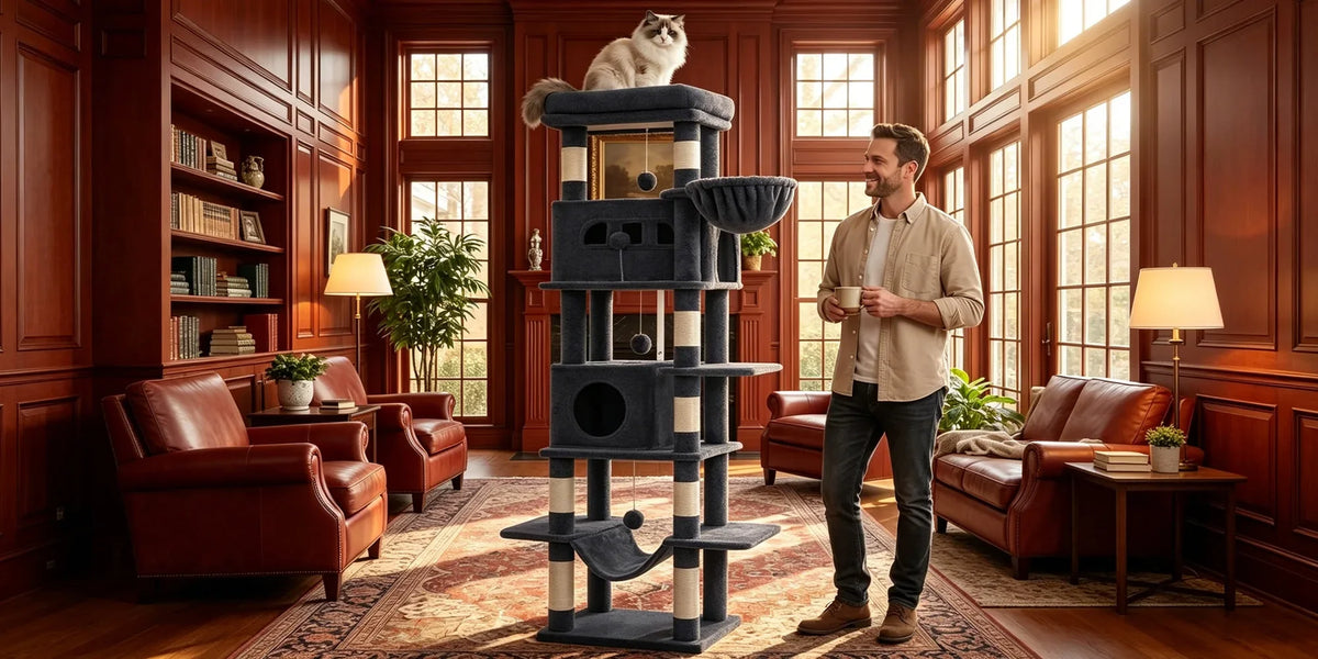Arbre à Chat XXL Le Grand Camel - Paradis Félin 210cm