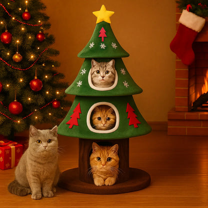Arbre à Chat "Le Petit Sapin" Design Bois