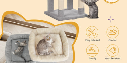 La Tour Nuage : Arbre à Chat XXL 7 Niveaux pour Plusieurs Félins