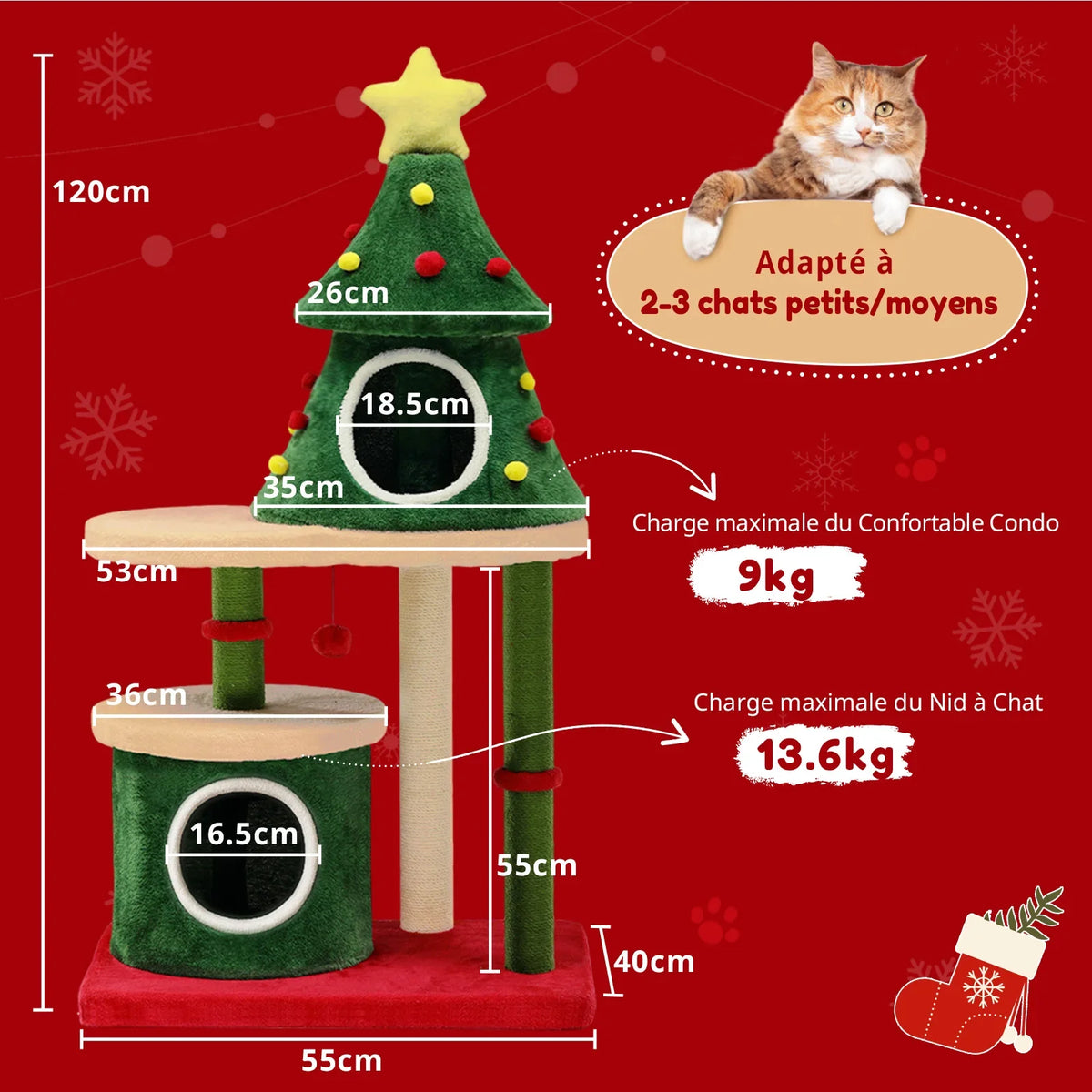 Arbre à Chat "Le Petit Sapin" Design Bois