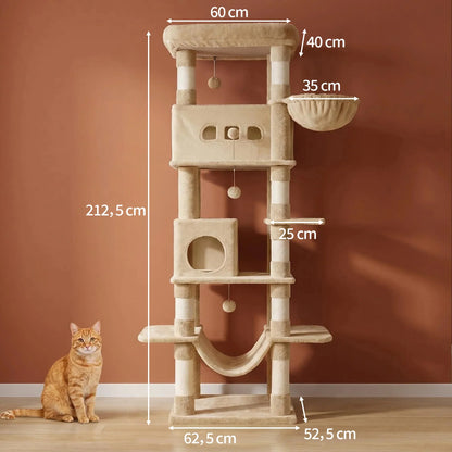 Arbre à Chat XXL Le Grand Camel - Paradis Félin 210cm