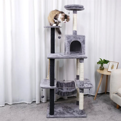Arbre à Chat Multifonction Gris Clair