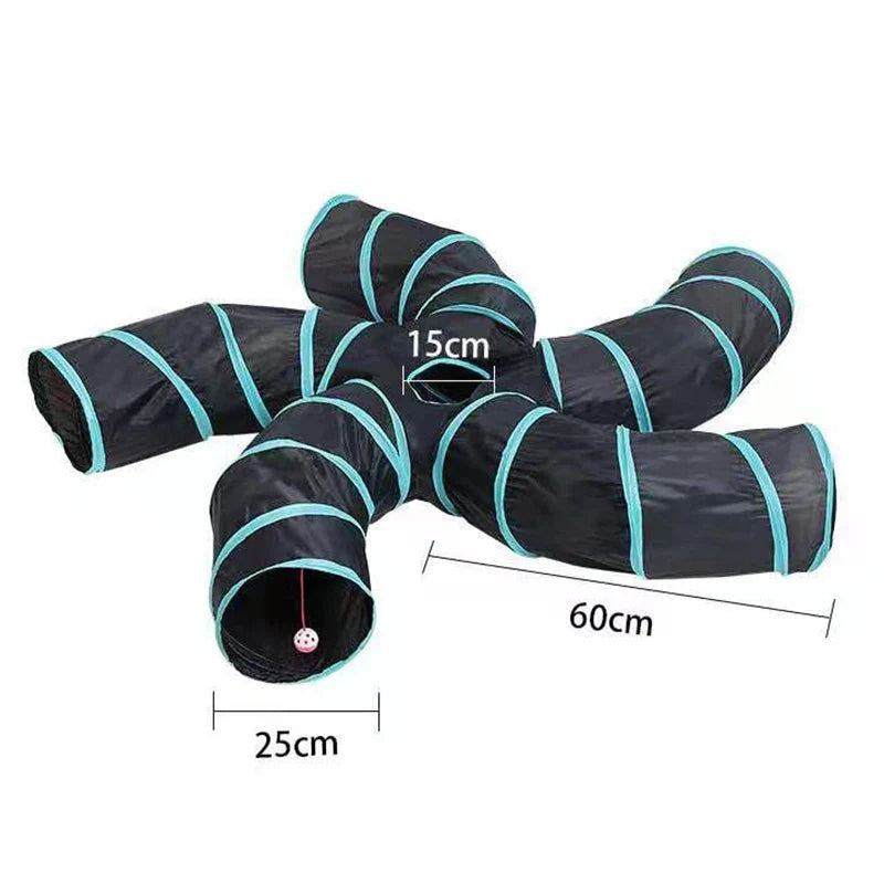 ShadowPurr : Arbre à Chat Tunnel Modulable Noir