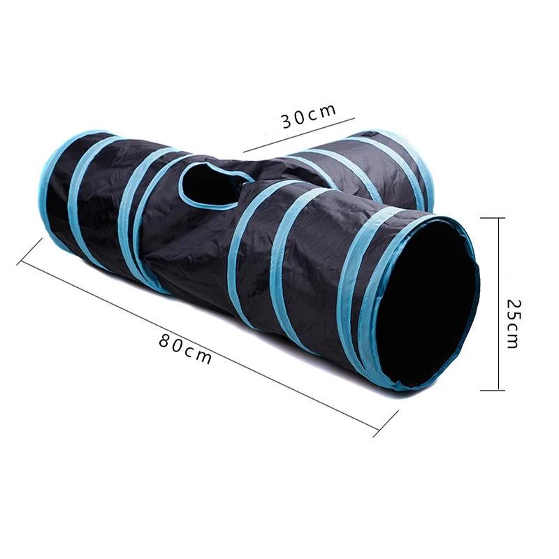 ShadowPurr : Arbre à Chat Tunnel Modulable Noir