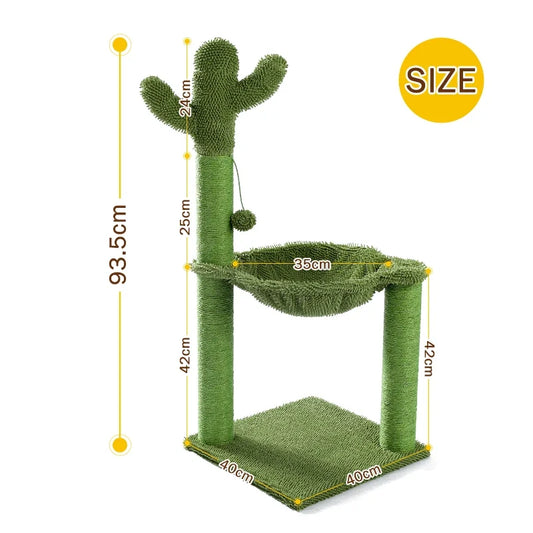 Arbre à Chat Cactus CactoPaws Vert - Jeu & Repos