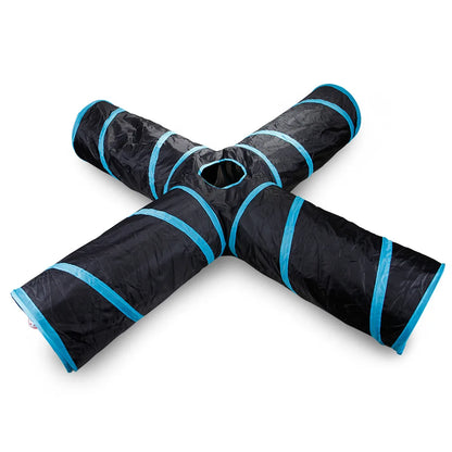 ShadowPurr : Arbre à Chat Tunnel Modulable Noir