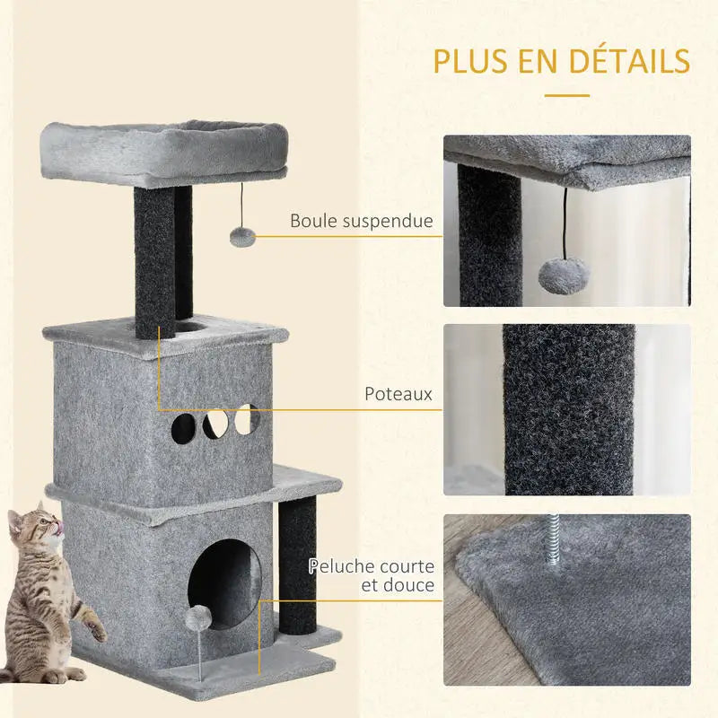 Arbre à Chat Le Cocon Chic Gris Design