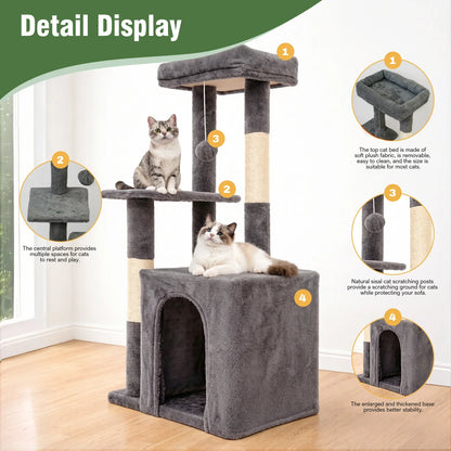 Arbre à Chat Petit Duplex Design Minimaliste