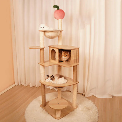 Arbre à Chat Design Félissime Bois & Sisal Luxe