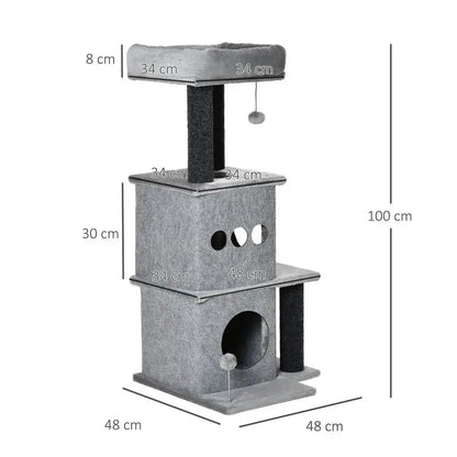 Arbre à Chat Le Cocon Chic Gris Design