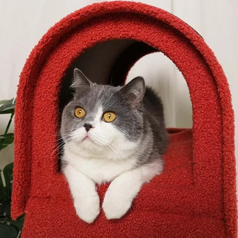 Arbre à Chat Boîte aux Lettres Rouge Ludique