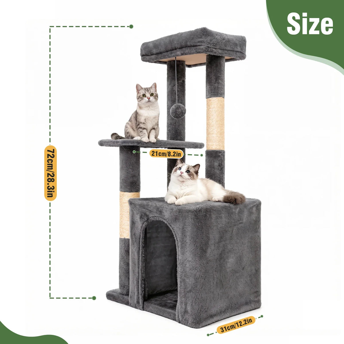 Arbre à Chat Petit Duplex Design Minimaliste