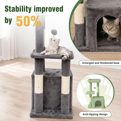 Arbre à Chat Petit Duplex Design Minimaliste