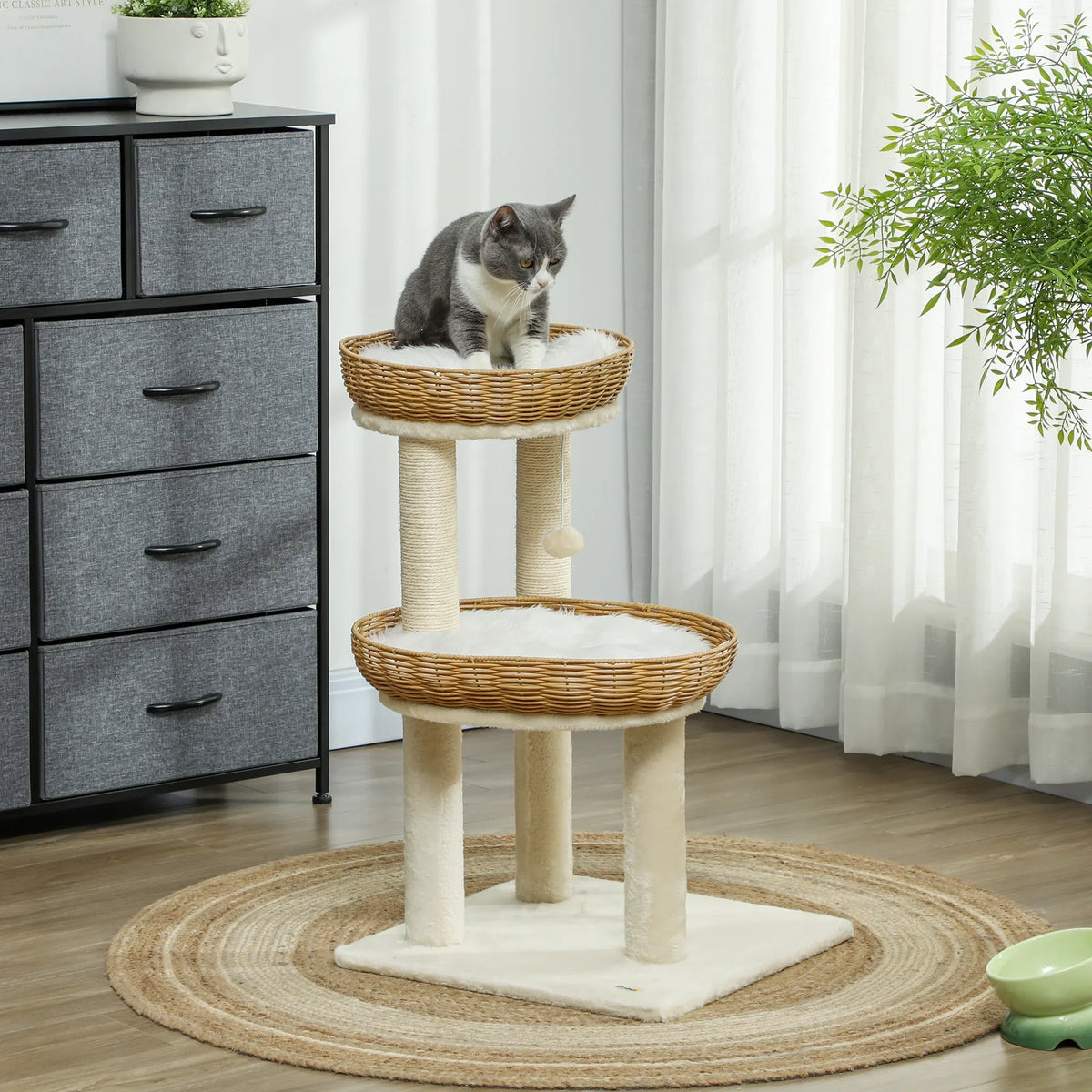 Arbre à Chat "Le Petit Osier" - Rotin & Sisal