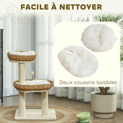 Arbre à Chat "Le Petit Osier" - Rotin & Sisal