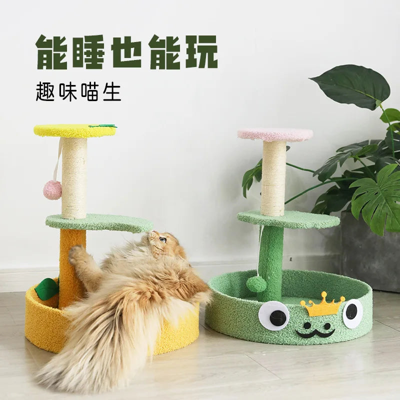 Arbre à Chat Teddy Compact Jouet Sisal Doux