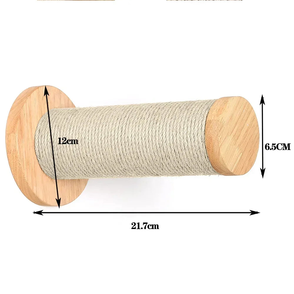 Pont Suspendu Chat CatVenture - Bois Naturel Mural