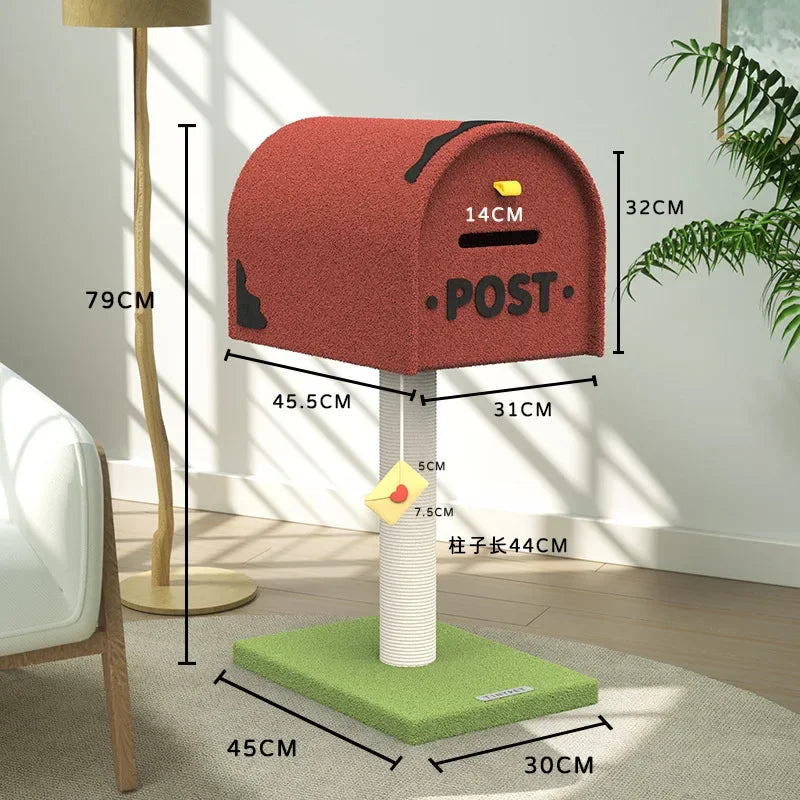 Arbre à Chat Boîte aux Lettres Rouge Ludique