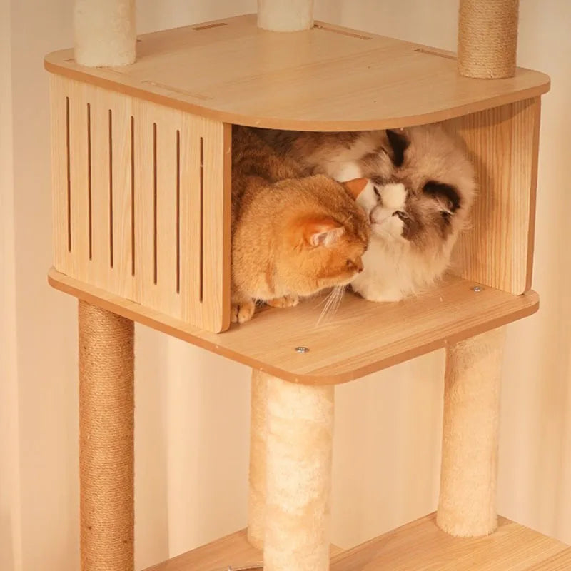 Arbre à Chat Design Félissime Bois & Sisal Luxe