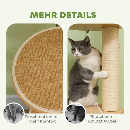 Arbre à Chat Sol-Plafond XL Sans Percage Design Bois