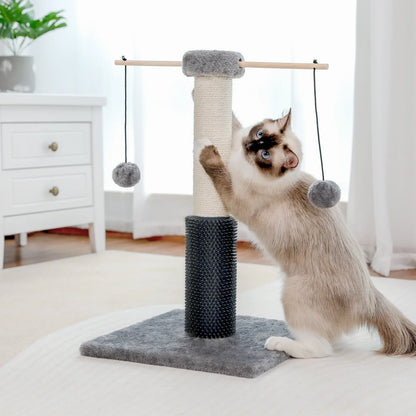 PawsPlay : Arbre à chat compact avec griffoir et jouets