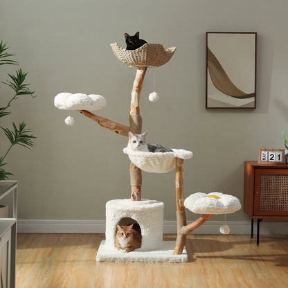 Arbre à Chat Design "Le Jardin Suspendu" 150cm Bois Massif