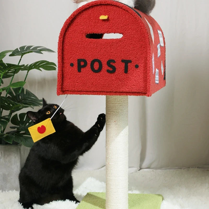 Arbre à Chat Boîte aux Lettres Rouge Ludique