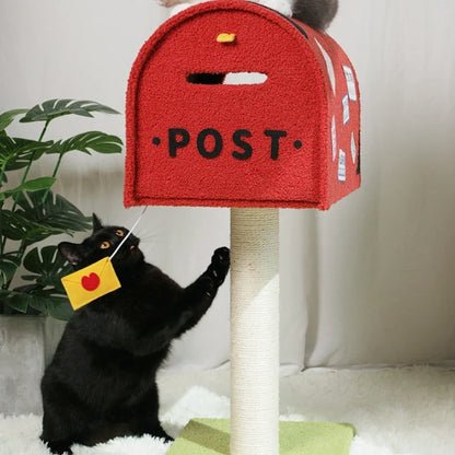 Arbre à Chat Boîte aux Lettres Rouge Ludique