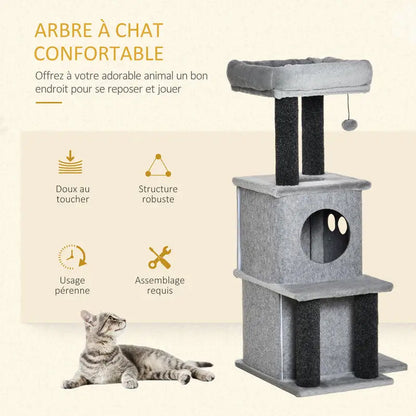Arbre à Chat Le Cocon Chic Gris Design