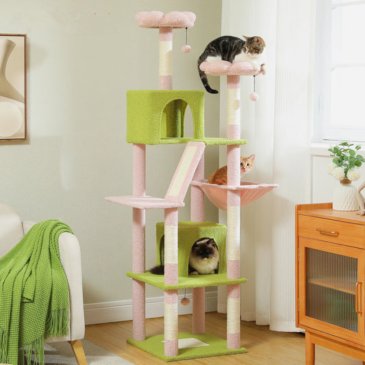 Arbre à Chat Jaune Chachou - Jeu & Détente Multi-niveaux