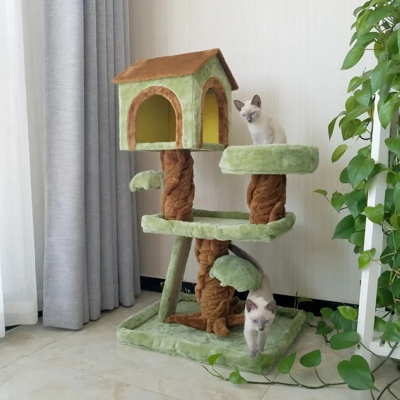 Arbre à Chat TreeTopDream : Paradis Naturel Multi-niveaux