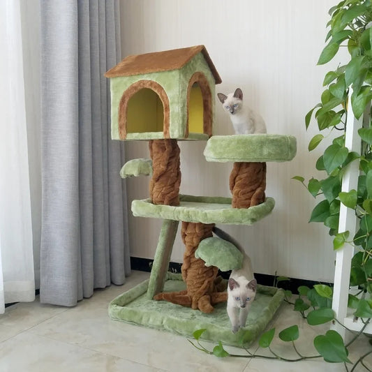 Arbre à Chat TreeTopDream : Paradis Naturel Multi-niveaux