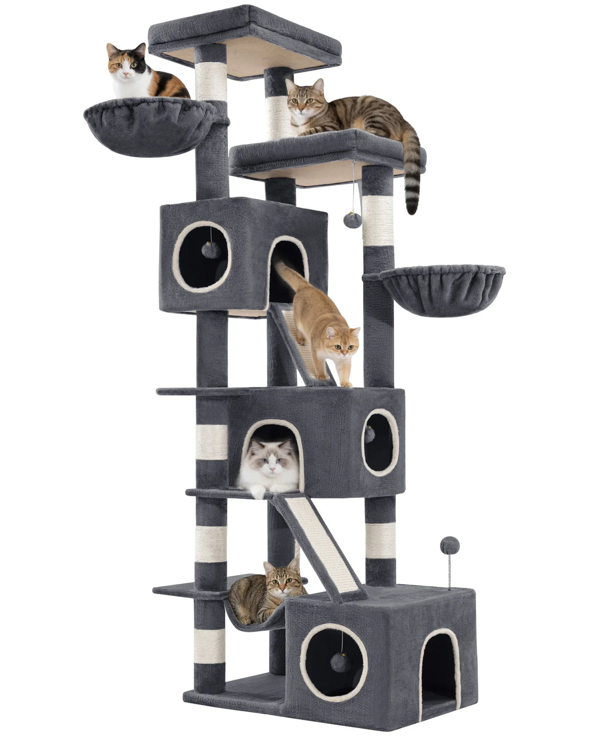 Arbre à Chat XXL Le Grand Castel Gris pour Grands Félins