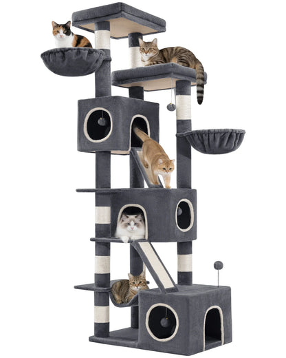 Arbre à Chat XXL Le Grand Castel Gris pour Grands Félins