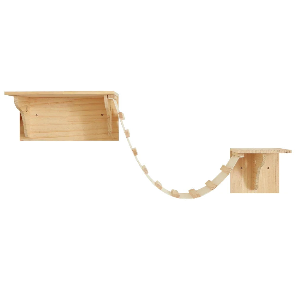 Maison Murale Chat Bois & Gris